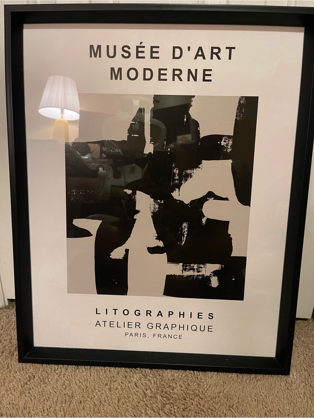 Framed Parisian Exhibition Wall Art – Musée d'Art Moderne (17" x 21")